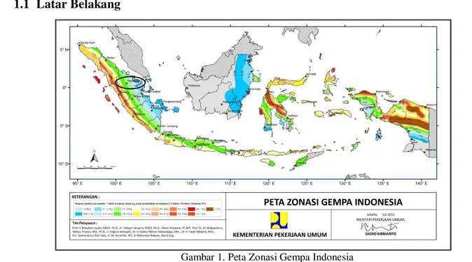 Gambar 1. Peta Zonasi Gempa Indonesia 