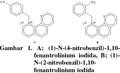 Gambar 1. A; (1)-N-(4-nitrobenzil)-1,10- 
