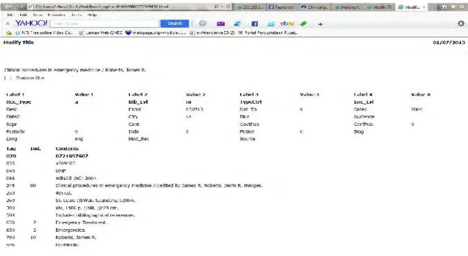 Figure  4  and  5  locate  two  bibliographic  records  taken  from  SirsiDynix  Symphony  Workflows  System    to  differentiate records using the RDA methods