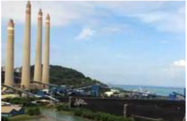 Gambar 2A.    Coal yard PLTU Suralaya 4 x 400  MW dan 3 x 600 MW di Jawa Barat di mana 