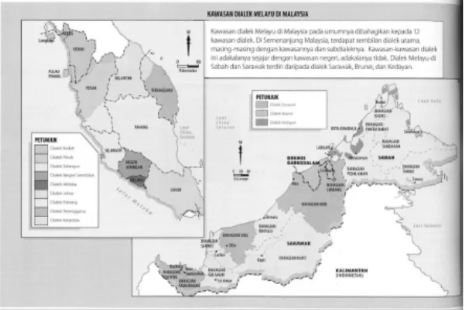 FIGURE 1. Malay Dialects in Malaysia