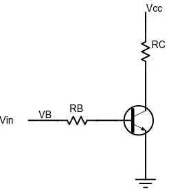 Gambar 2.13  Konfigurasi transistor sebagai saklar 
