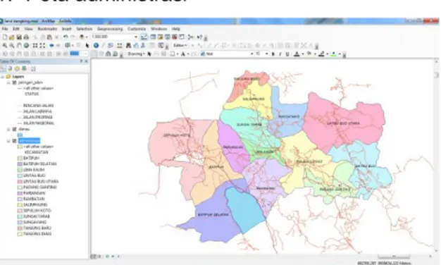 Gambar 2. Peta Administrasi Kabupaten Tanah Datar 