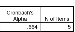 Tabel V.9 Reliability Statistics 