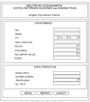 Gambar 3.14 Desain Form Pendaftaran 