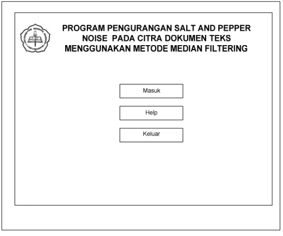 Gambar 3.7. Rancangan tampilan Menu Utama  