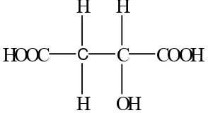 Gambar 2. Struktur asam tartrat (Anonim, 1995a)   