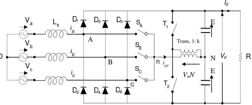 Gambar 5. Diagram  tiga garis dengan sirkuit kontrol 