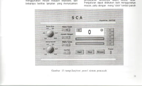 Gambar 13: tampi Ianfront panel sistem pencacah