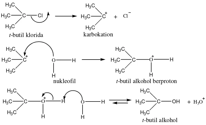 Gambar 5. Reaksi substitusi nukleofilik 1 