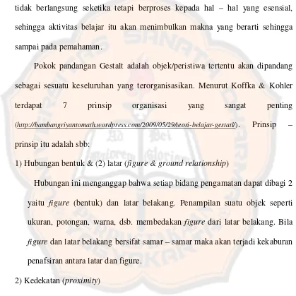 figure dan latar belakang bersifat samar – samar maka akan terjadi kekaburan