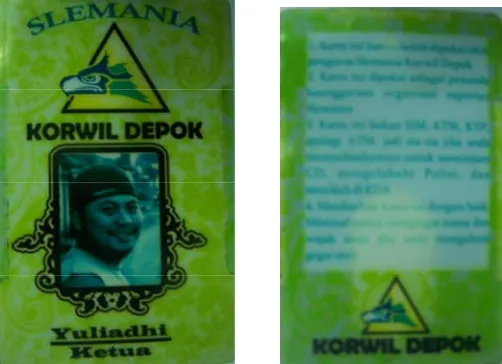 Gambar 4.2 Contoh Kartu Anggota Slemania 