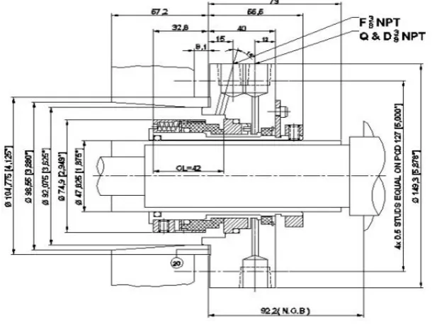 Figure 2. Dimensions of the pump 