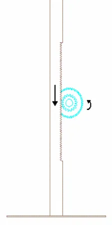 Gambar 5. Gear 3, Rack dan Batang Pendorong 