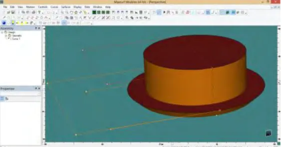 Gambar 4.9 Hasil Pemodelan SPM 3 pada Software Maxsurf Modeler Tampak  Isometri 