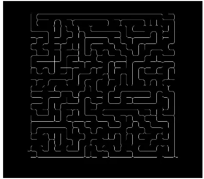 Gambar 6berupa jalurdirepresentasikan denganSehingga diperoleh hasilMenunjukkan hasil segmentasi citramenggunakan operasi morfologi citra hasil convex hull maze yang dapat dilewati