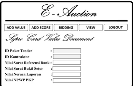 Gambar 6. Draft Halaman Score Card