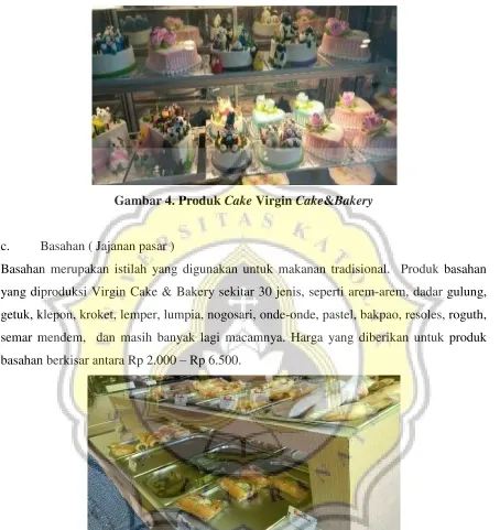 Gambar 4. Produk Cake Virgin Cake&Bakery  