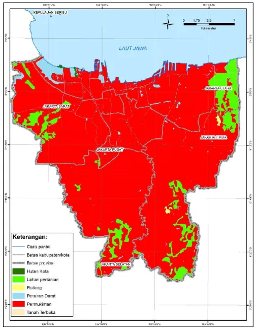 Gambar 1. Distribusi Lahan Pertanian di Provinsi DKI Jakarta 