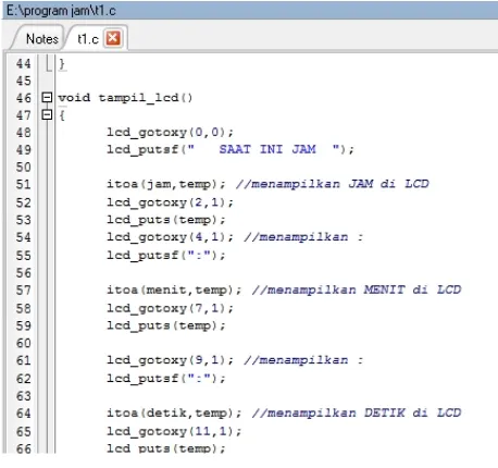Gambar 5. Code program timer