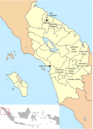 Figure 1. Map of North Sumatra 