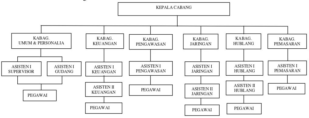 Gambar 4.1  Struktur Organisasi PDAM Cabang Padang Bulan Medan 