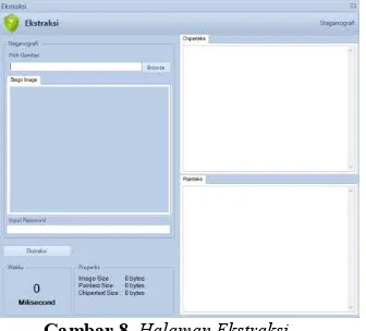 Gambar 8. Halaman Ekstraksi 