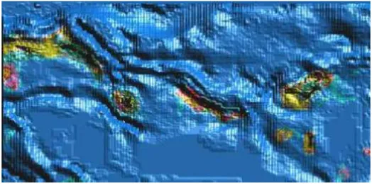 Gambar  8.  Model tiga dimensi kedalaman versus kondisi terumbu karang di TWAL Kapoposang
