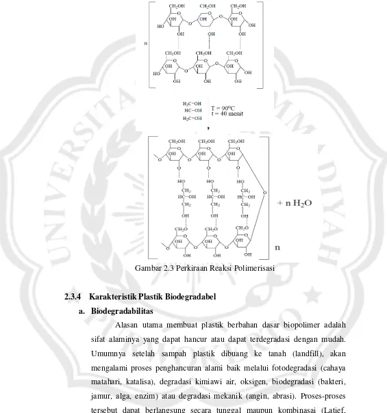 Gambar 2.3 Perkiraan Reaksi Polimerisasi 