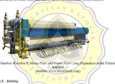 Gambar 8Gambar 8. Mesin Plate and Frame Filter yang Digunakan untuk Filtrasi 