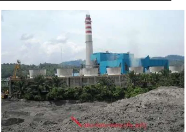 Gambar 1. Limbah abu batu bara (fly ash)  PLTU Sijantang Sawah Lunto 