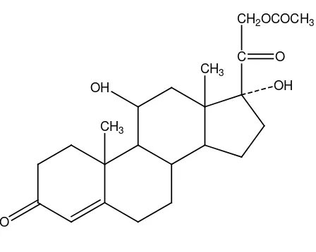 Gambar 4. Struktur hidrokortison asetat 
