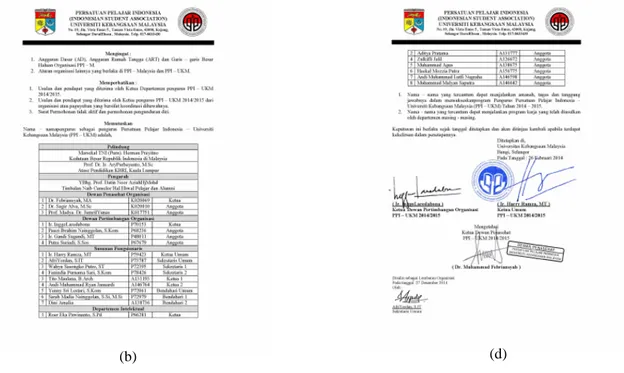 Gambar 5. Surat Keputusan Ketua Umum PPI – UKM mengenai pembentukan Pengurus Masa Bakti 2014-2015; 