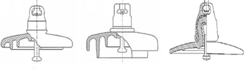 Gambar  2.9 Jenis isolator piring berdasarkan bentuknya : (a) Isolator Piring 