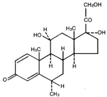 Gambar 7. Struktur kimia dari metil prednisolon 