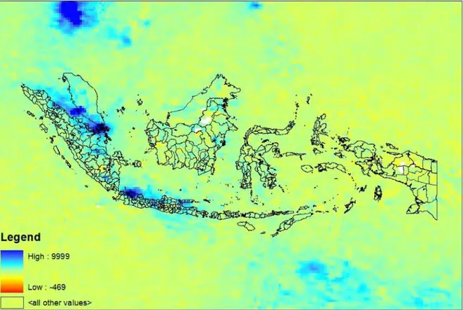 Gambar 4.1 Visualisasi Total Kolom NO 2  di Indonesia melalui citra satelit  GOME 2 MetOP-A 