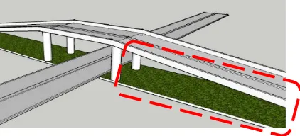 Gambar 2. ilustrasi perspektif jalan layang slipi 