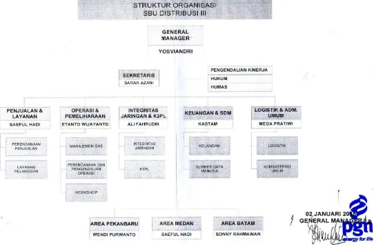 Gambar 2.1 Struktur Organisasi SBU Distribusi III 
