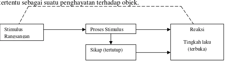 Gambar 2. Proses terbentuknya sikap dan reaksi (Notoatmodjo, 2007) 