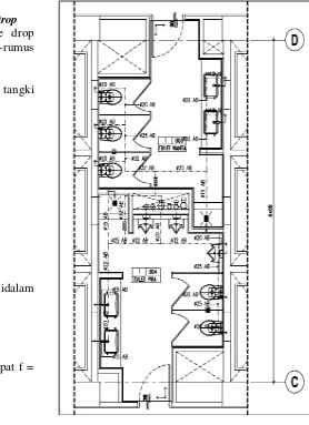 Gambar 3.1 Instalasi Pipa Air Bersih Toilet Tipikal Lantai 3 s/d Lantai 20 
