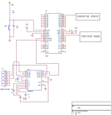 Gambar 3.7. Rangkaian Sistem Minimum Mikrokontroler 