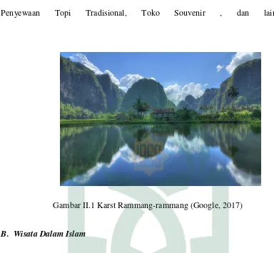 Gambar II.1 Karst Rammang-rammang (Google, 2017) 