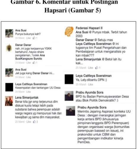Gambar 6. Komentar untuk Postingan 