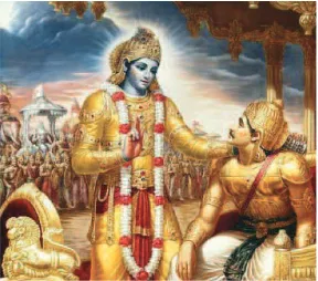 Gambar 3.4  Sri Krisnha sedang memberi wejangan kepada Arjuna