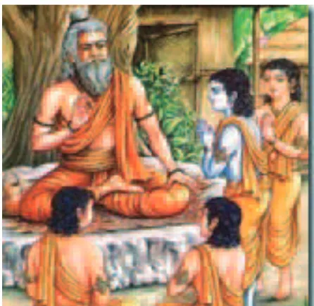 Gambar 3.8 Membaca Kitab Suci Hindu