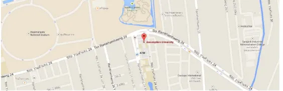 Figure 3. Map of Assumption University, Hua Mak, Bangkok 