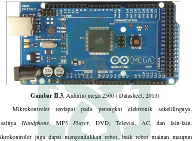 Gambar II.3. Arduino mega 2560 ( Datasheet, 2013) 