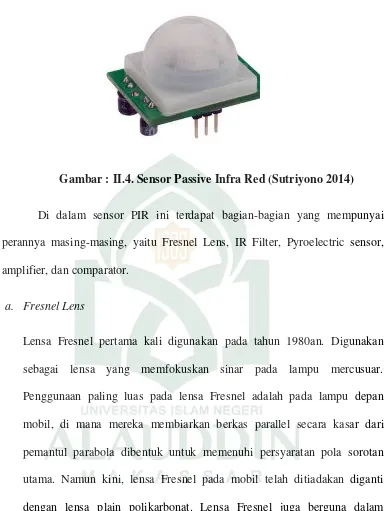 Gambar : II.4. Sensor Passive Infra Red (Sutriyono 2014) 