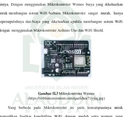 Gambar II.3 Mikrokontroler Wemos