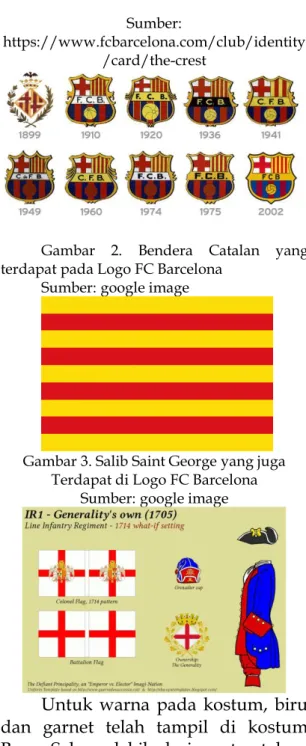 Gambar  2.  Bendera  Catalan  yang  terdapat pada Logo FC Barcelona 